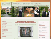 Tablet Screenshot of dillinger-franziskanerinnen-bamberg.de